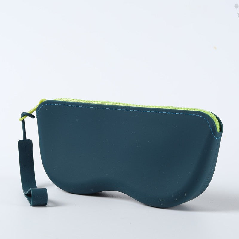 CJ mirror storage bag with silicone sunglasses hanging case, compact organizer for sunglasses and small accessories.