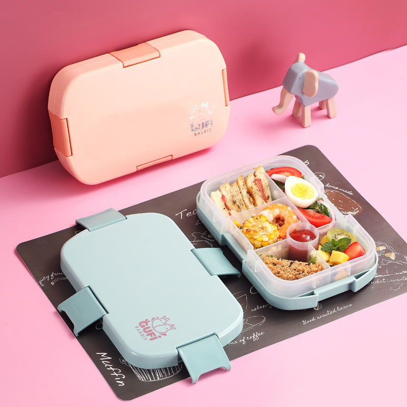 CJ divided student portable meal storage box with multiple compartments for easy, organized lunch packing.