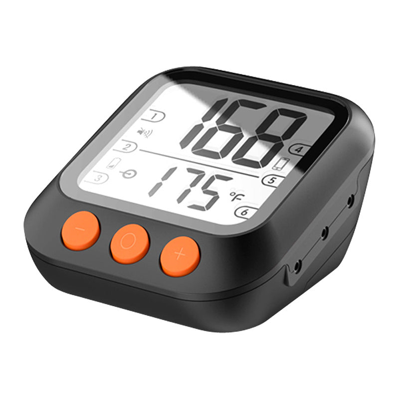 CJ Smart Barbecue Meat Thermometer phone app displays digital temperature readings for grilling and smoking meat.