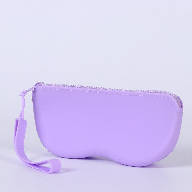 CJ mirror storage bag with silicone sunglasses holder, hanging storage box for organizing sunglasses and small accessories.