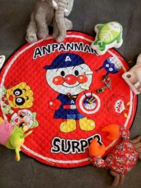 CJ Explosion Models cotton car storage mat and toy organizer, round outing climbing mat with storage bag for children.