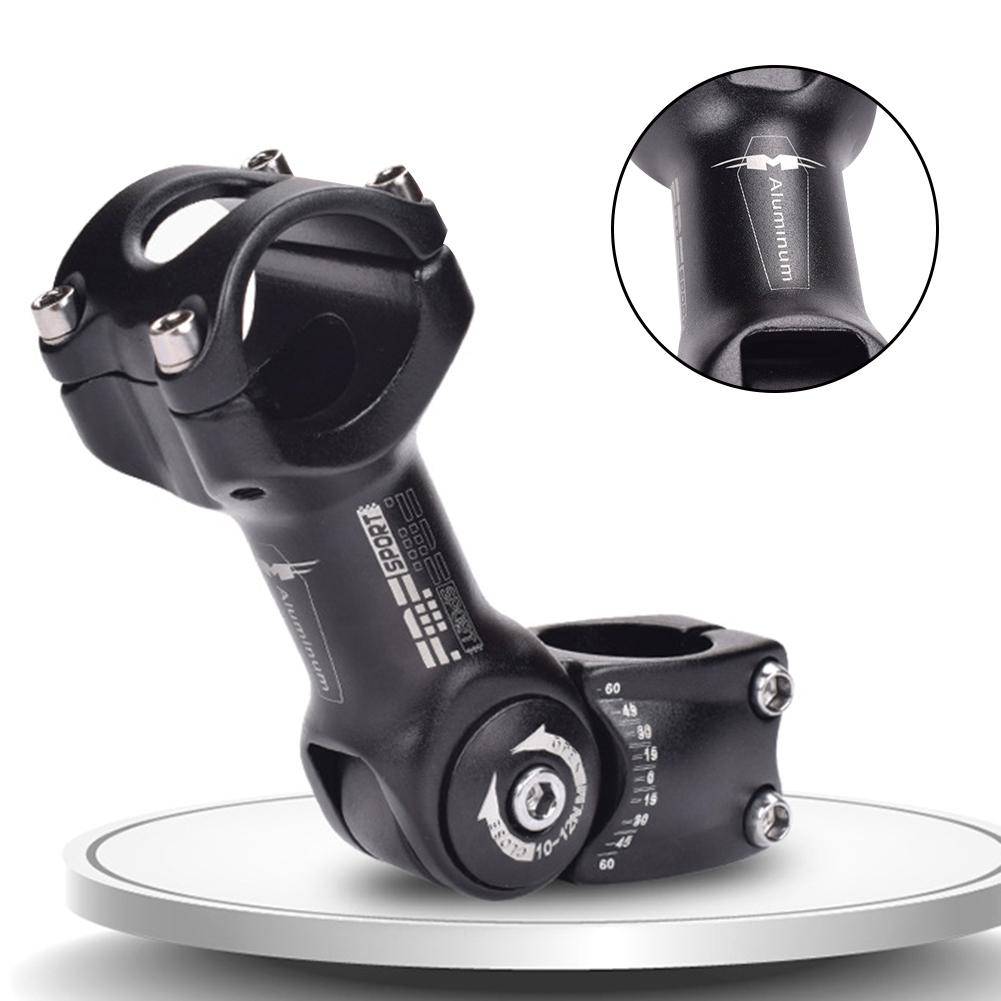CJ bicycle adjustable angle stem with a sleek design, showing its versatile, adjustable mechanism for customized handlebar positioning.