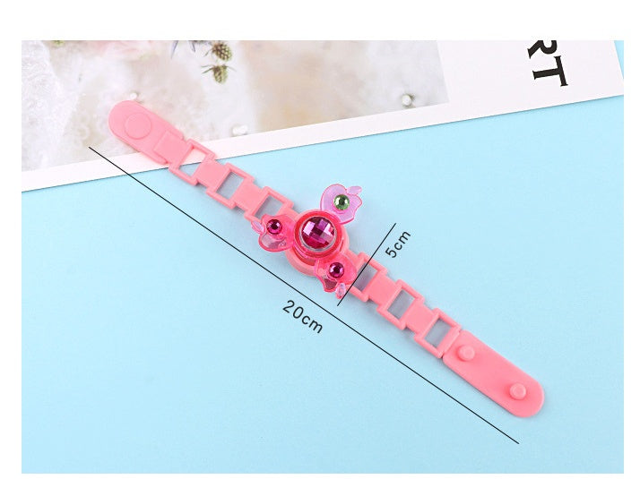 CJ luminous LED fidget spinner with glow-in-the-dark lights, featuring a bracelet design, stress relief toy, and finger spinner for kids.
