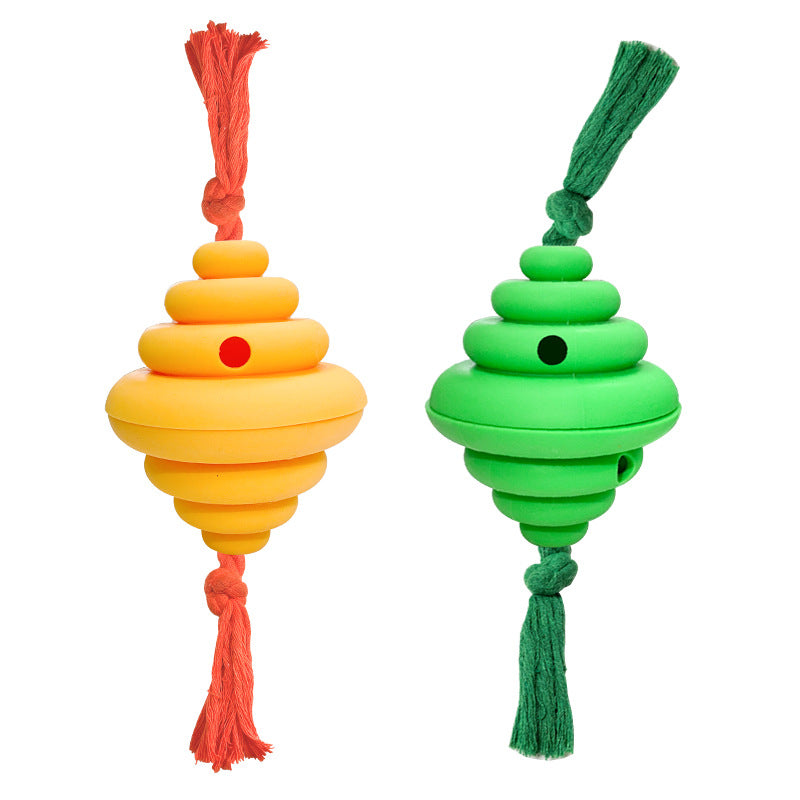 CJ dog ball with rope toy for large dogs, featuring a knot design, durable chew toy for pet training and interactive play.