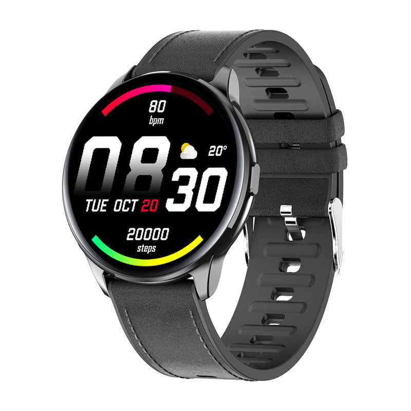 CJ Y90 Smart Watch with GPS, blood pressure monitor, and fitness tracking features, shown with a sleek black design and digital display.