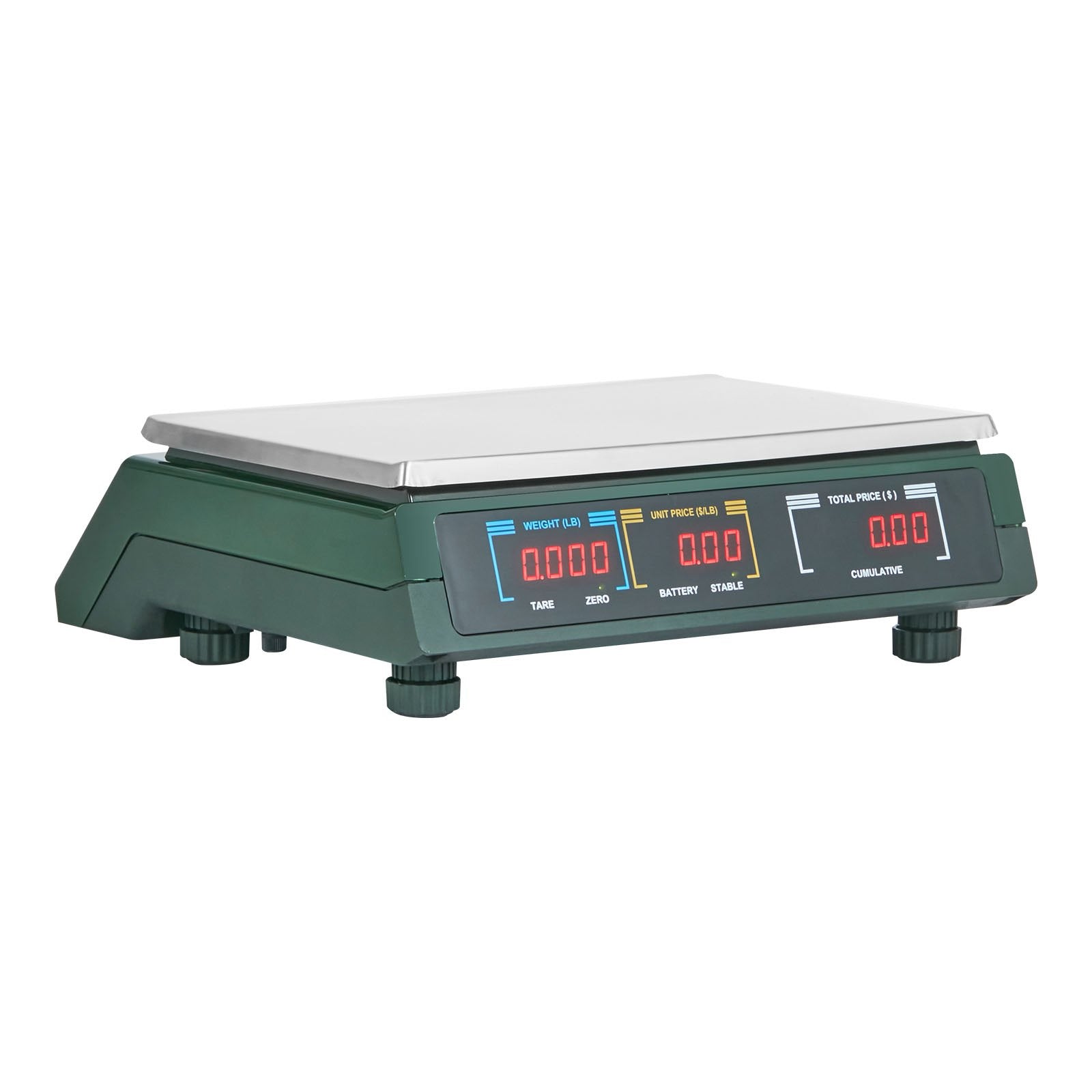 CJ electronic digital price computing scale with LED display, 66 lb capacity for food, produce, meat, and retail use.