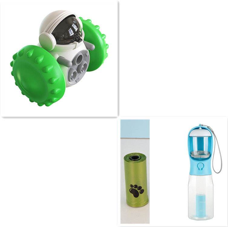 CJ Cat and Dog Toys Slow Food Interactive Balance Car, a colorful pet feeding and fun development toy for dogs and cats.