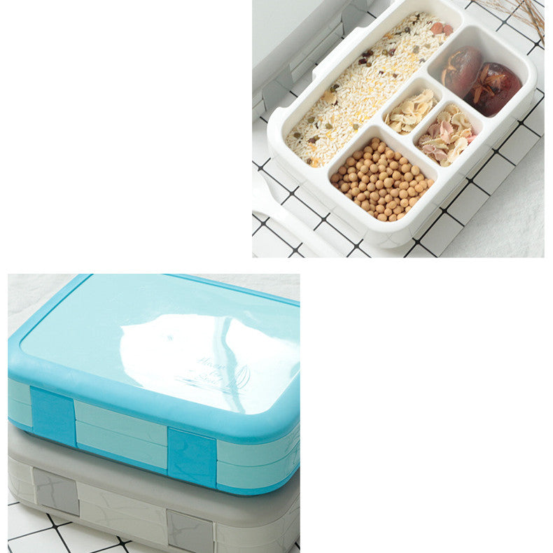 CJ divided student portable meal storage box with multiple compartments for easy meal organization and transport
