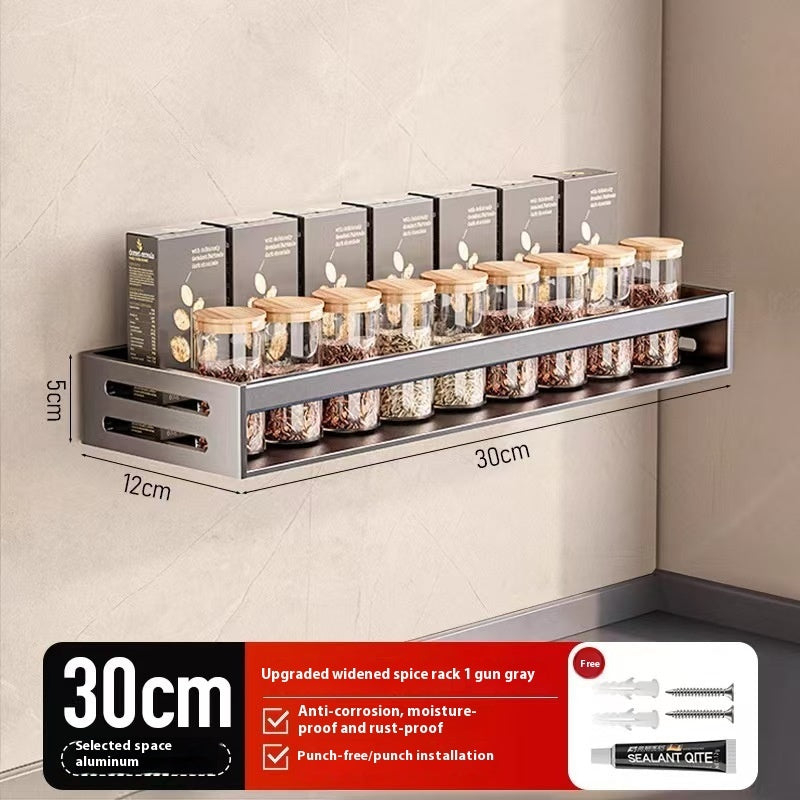 CJ household fashion kitchen spice storage rack with multiple compartments for organizing spices and kitchen essentials.