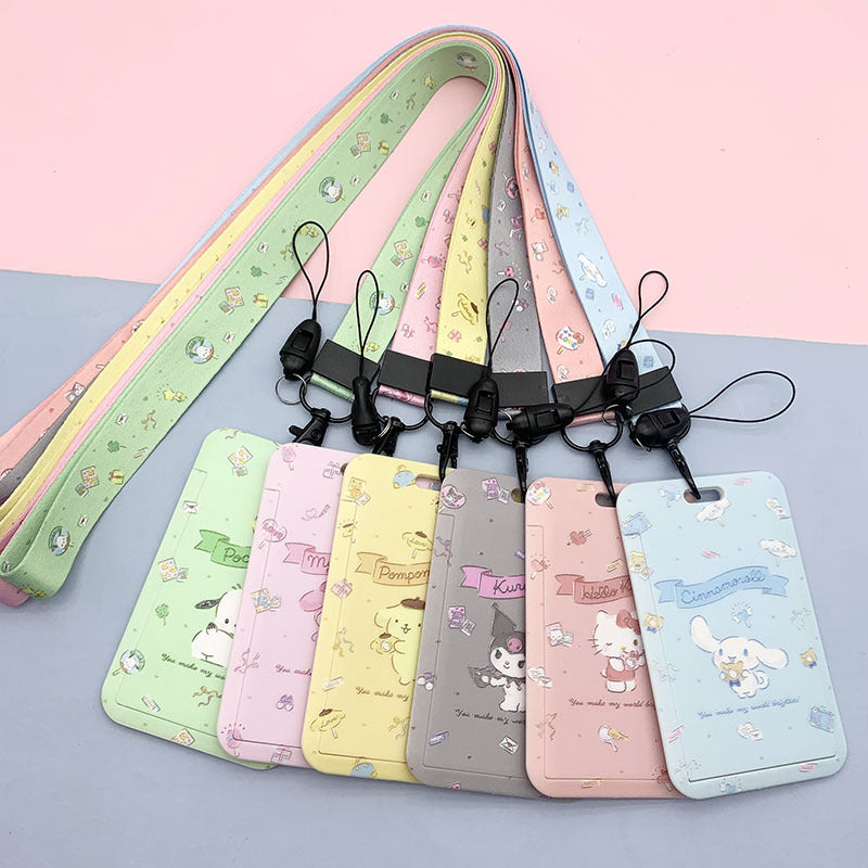 Cartoon girl student meal card set from CJ featuring colorful, illustrated cards for school meal identification.