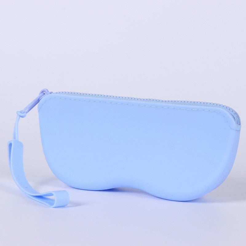 CJ mirror storage bag and silicone sunglasses hanging storage box, compact organizer for glasses and small accessories.