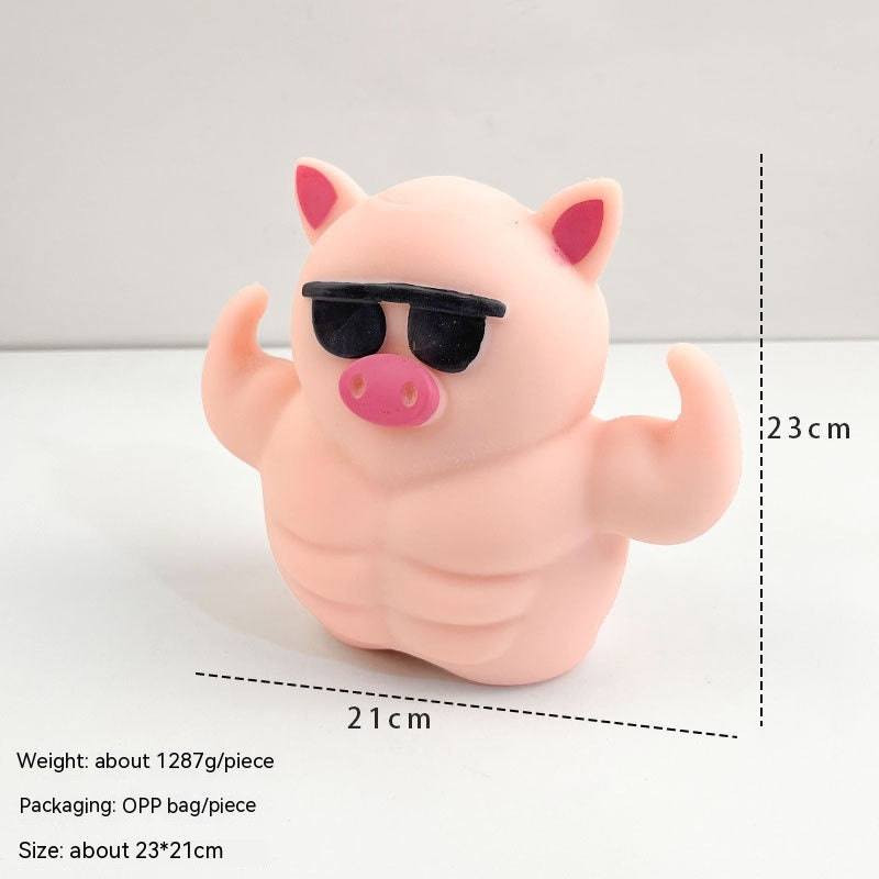 CJ Release Pig squeezing toy, a decompression stress-relief toy featuring a soft, squeezable pig design for stress relief.