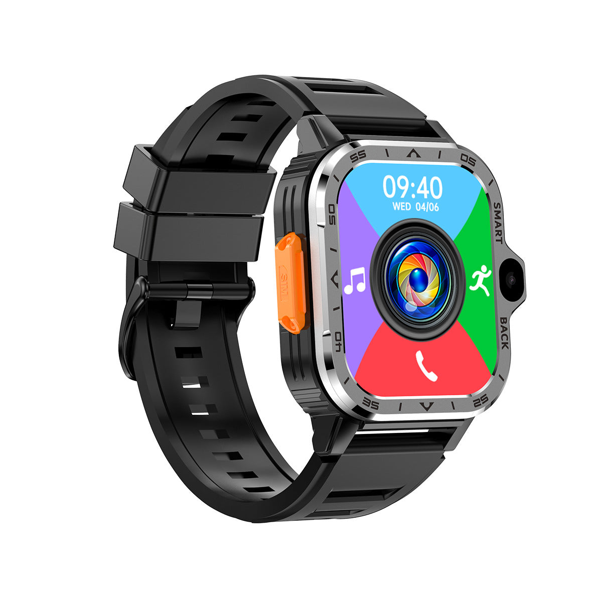 CJ Student Smart Watch with Android, internet access, and sports bracelet features, shown with digital display and sleek design.