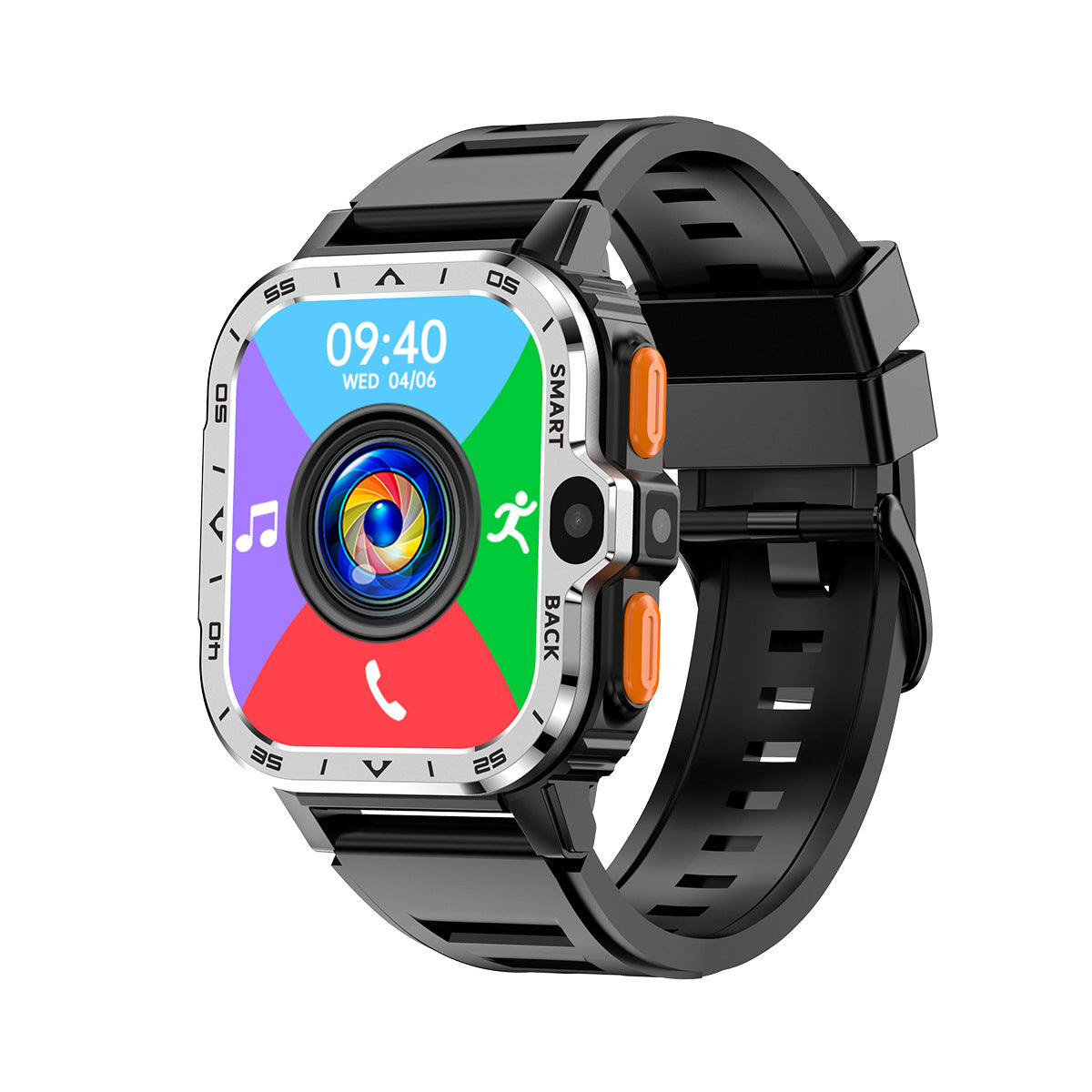 CJ Student Smart Watch with Android, internet connectivity, and sports bracelet design, featuring a sleek digital display.