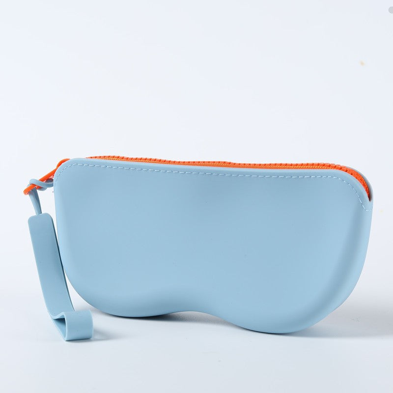CJ mirror storage bag and silicone sunglasses hanging organizer with compartments for easy accessory storage