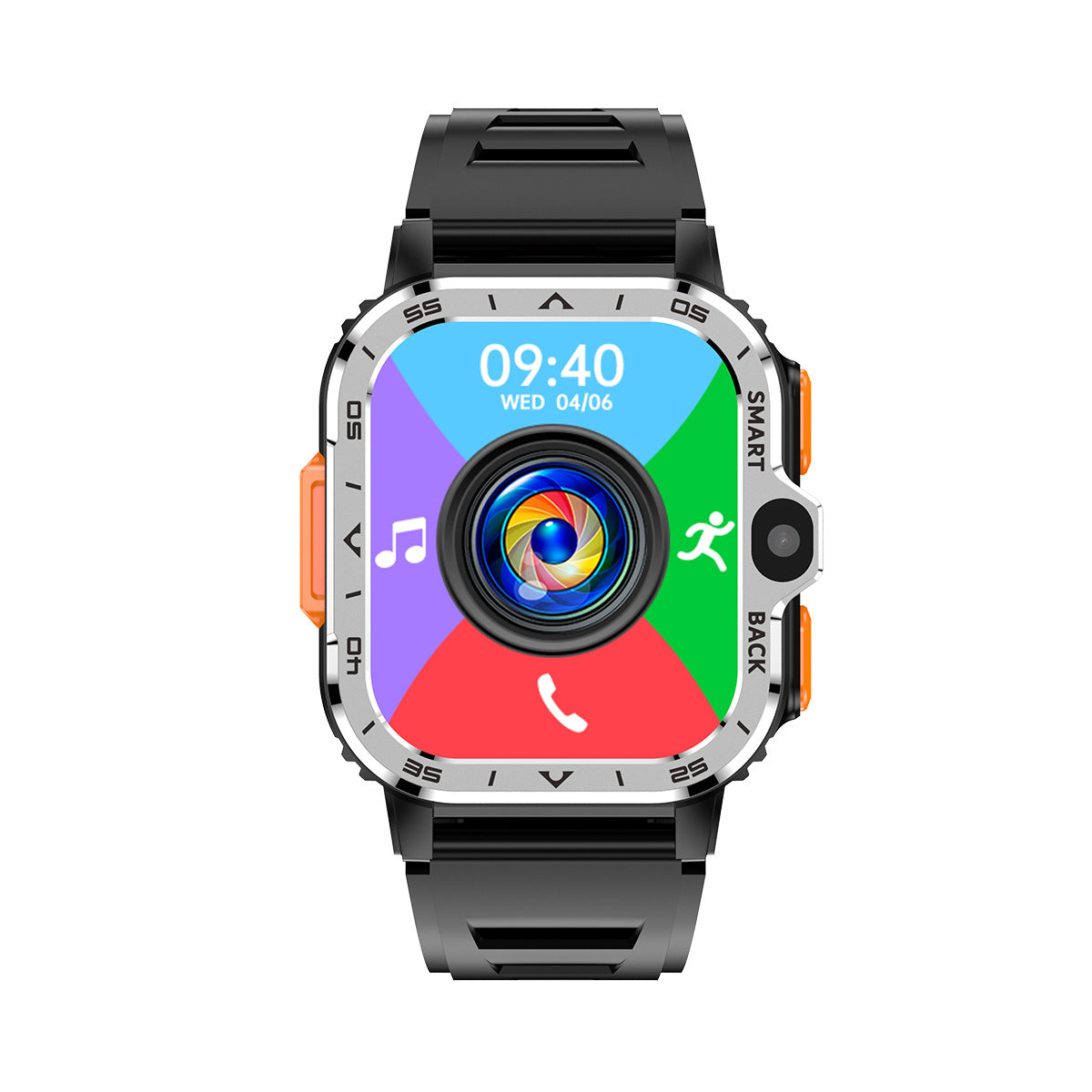 CJ Student Smart Watch with Android, internet access, and sports features, displayed on a wrist with a black strap.