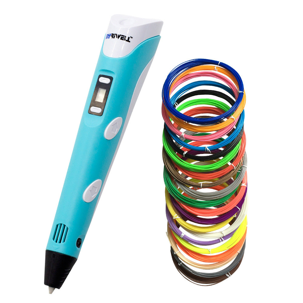 CJ 3D printing pen for kids, educational DIY toy with smart ideas for creative 3D art and drawing.