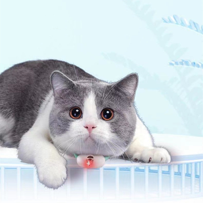 CJ automatic cat toy with smart laser collar, electric USB charging, interactive kitten teasing toy for playful pet training.