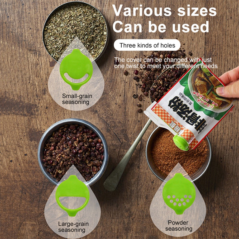 CJ rotary rack kitchen spice bag storage rack with multiple compartments for organized spice and seasoning storage.