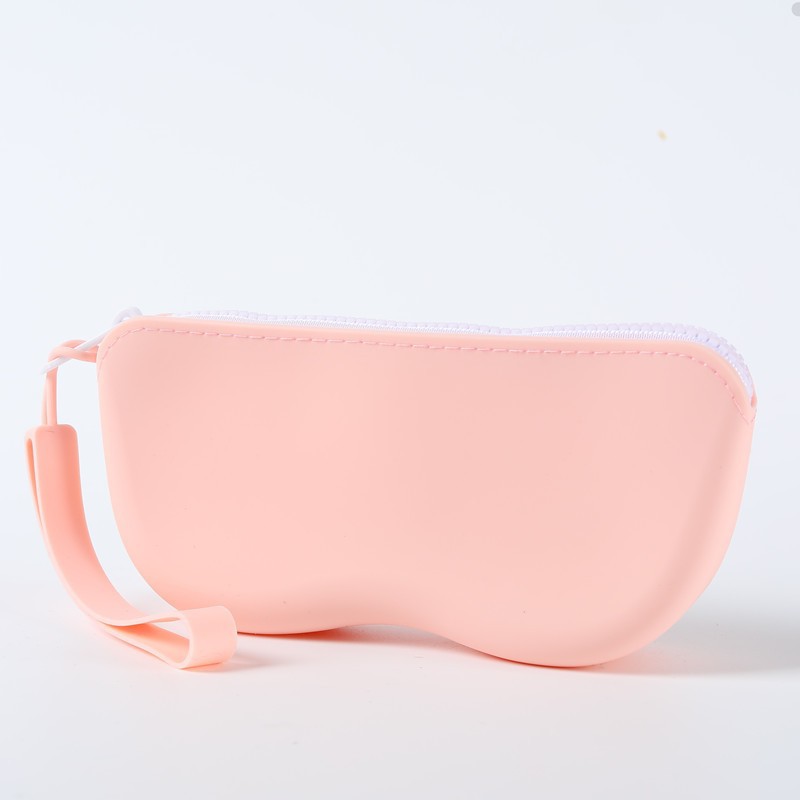 CJ mirror storage bag with silicone sunglasses holder and hanging storage box, compact and portable for organizing eyewear.