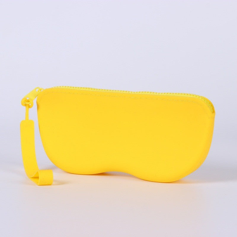 CJ mirror storage bag and silicone sunglasses hanging storage box, compact and organized for glasses and accessories.